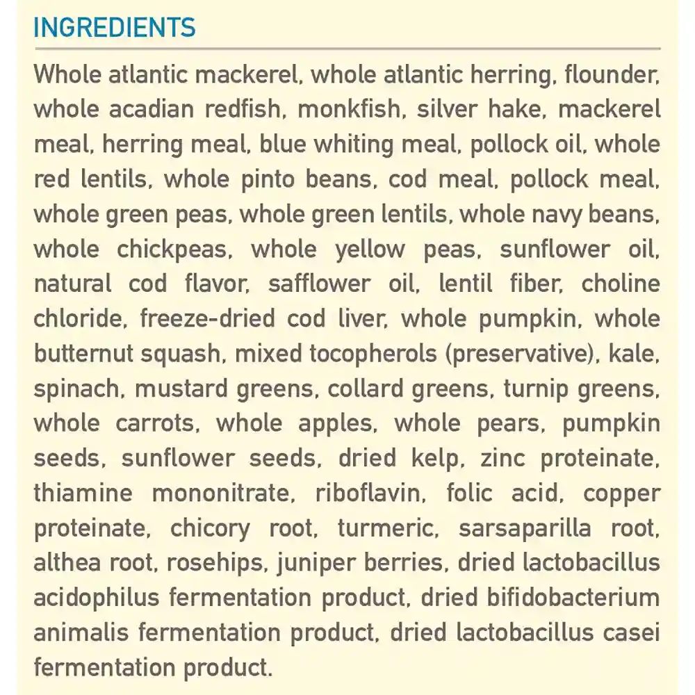 Dry Cat Food, Six Fish, Biologically Appropriate & Grain Free 12-oz