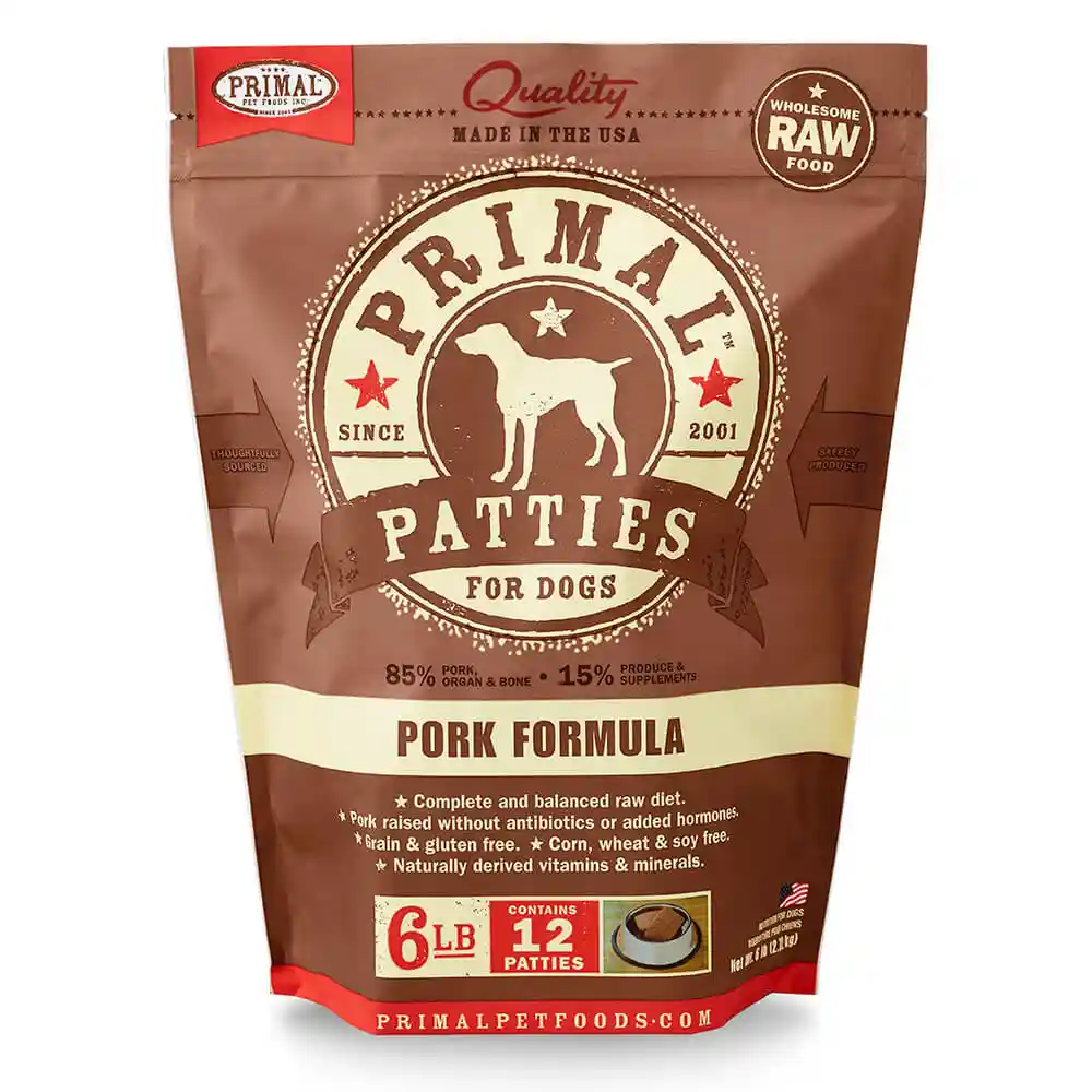 Raw Frozen Canine Pork Formula Nuggets Dog Food 6-lb