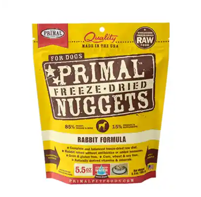 Freeze Dried Nuggets Grain Free Rabbit Formula Dog Food 5.5-oz