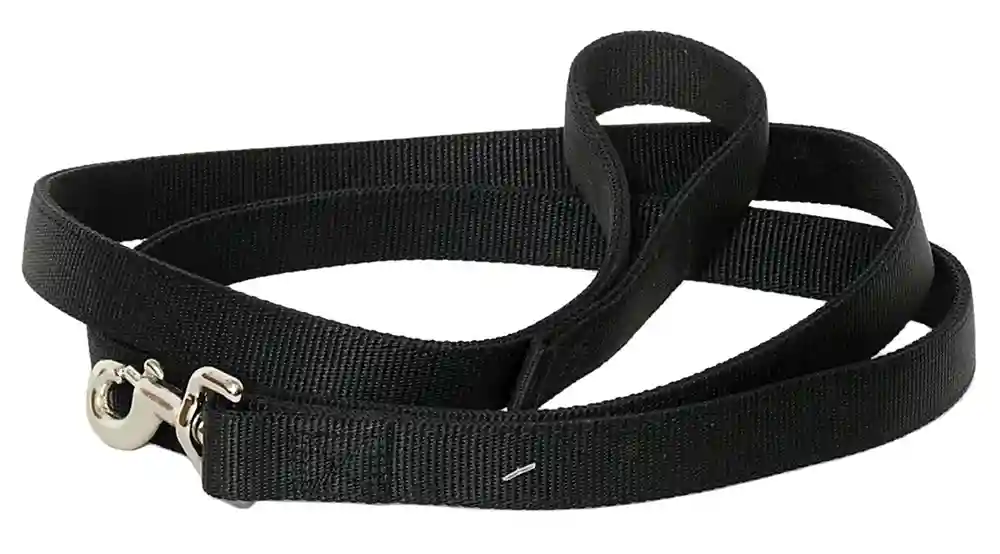 Double-ply Dog Leash, Black, 1" X 06'