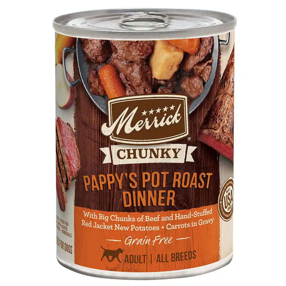 Chunky Grain-free Pappy's Pot Roast Dinner Canned Dog Food 12.7-oz