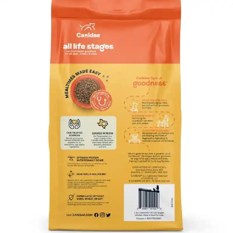 Canidae All Life Stages Chicken Meal And Rice Formula Dry Dog Food 44 Lbs