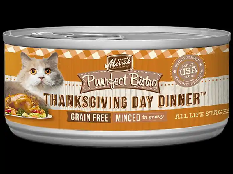 Purrfect Bistro Grain-free Thanksgiving Day Dinner Minced In Gravy Canned Cat Food 5.5-oz