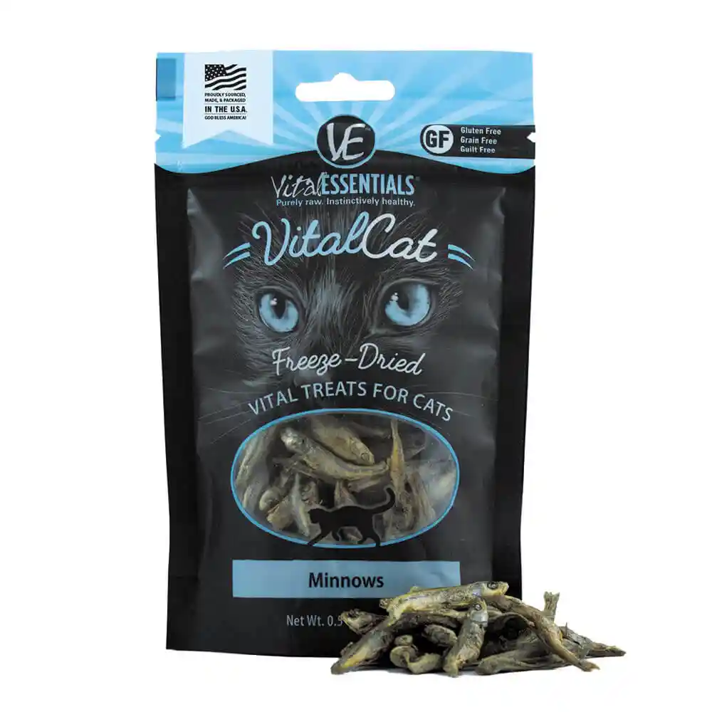 Vital Cat Freeze Dried Grain Free Minnows Cat Treats 0.5-oz