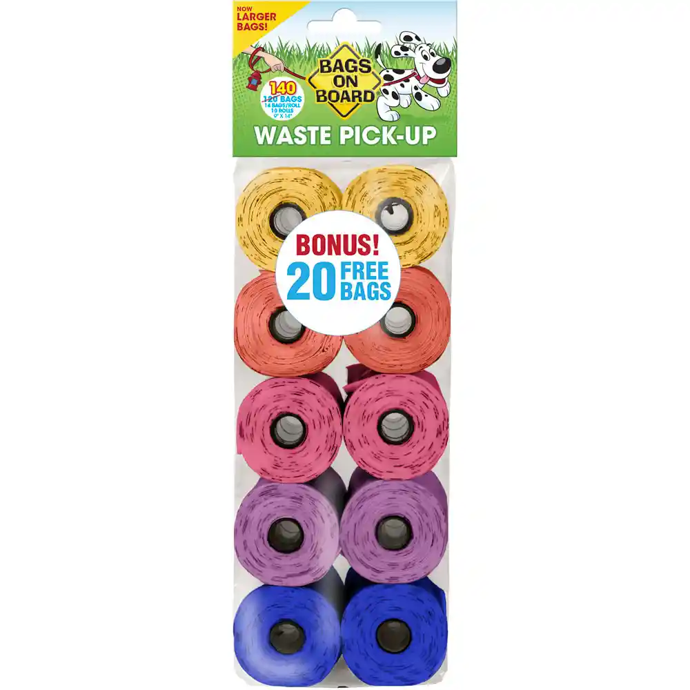 Bags On Board Fire Hydrant Refill Rainbow Bags 140 Ct