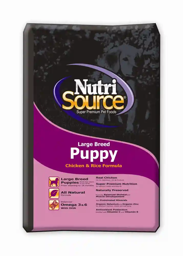 Nutrisource Lg Breed Puppy Chicken/rice 18 Lbs