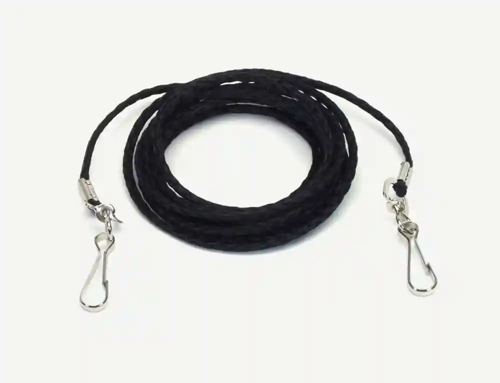 Poly Petite Dog Tie Out, Black, 5/32" X 10'