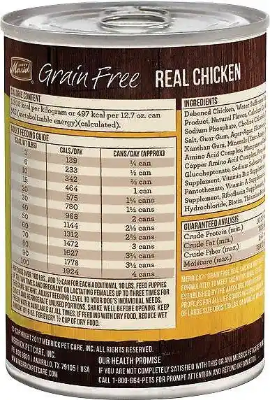 Grain-free Real Chicken Canned Dog Food, 12.7-oz 13.2-oz