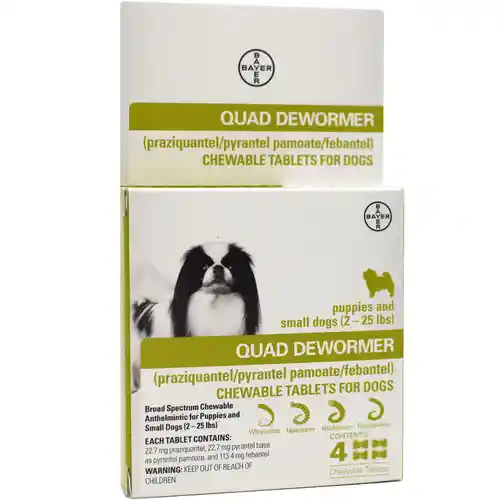 Quad De Wormer Md Dog 2ct 68mg