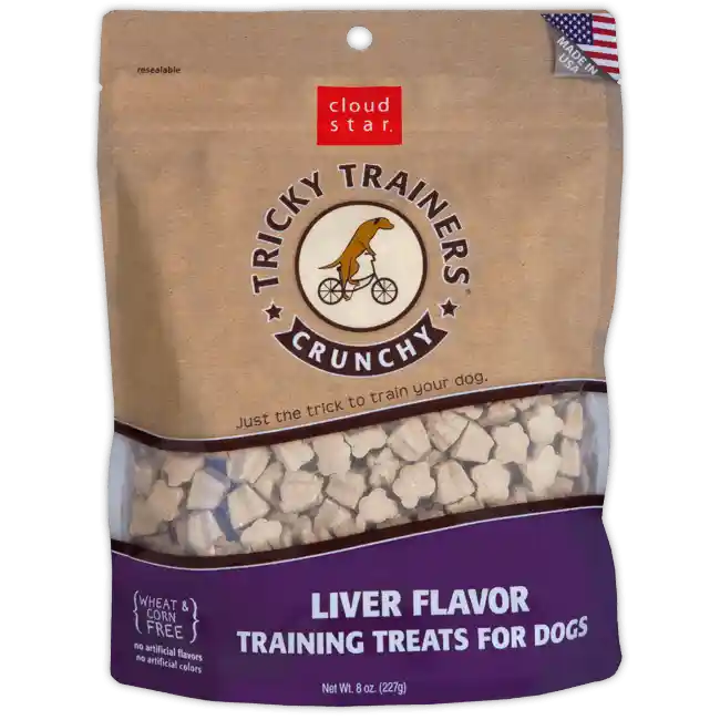 Crunchy Tricky Trainers Liver Dog Treats 8-oz