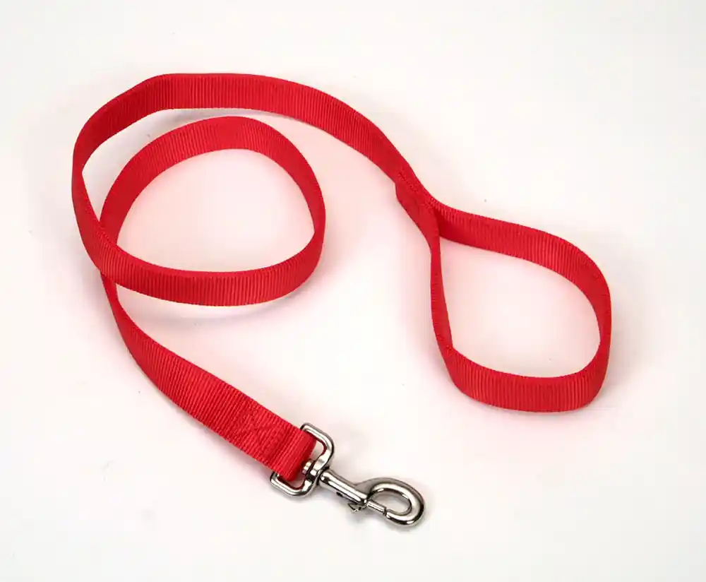 Double-ply Dog Leash, Red, 1" X 04'