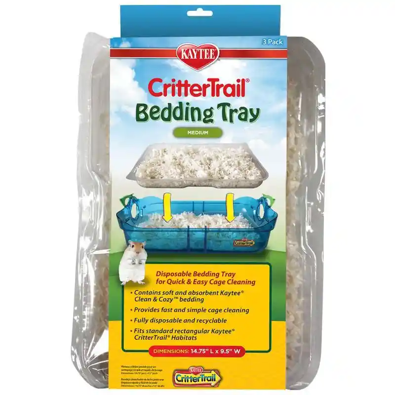 Kaytee Crittertrail Bedding Tray 3 Ct