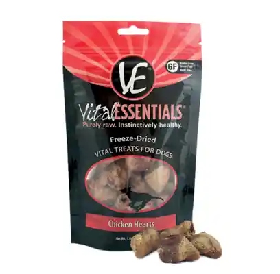 Freeze Dried Chicken Hearts Vital Treats For Dogs 1.9-oz