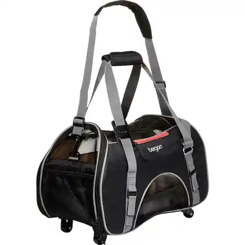 Wheeled Comfort Carrier - Black And Grey 19" L X 10" W X 13" H