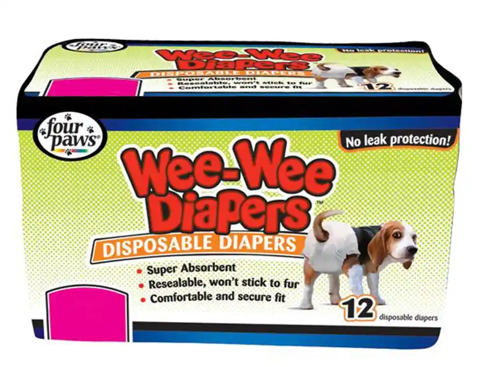 Wee Wee Disposable Doggie Diapers Medium
