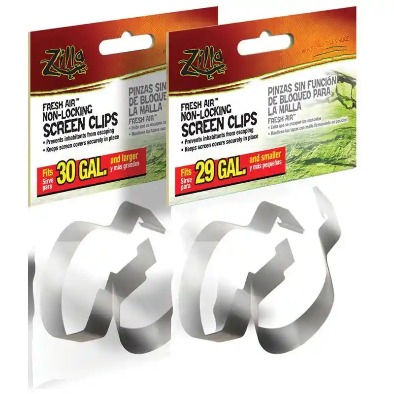 Zilla Screen Cover Clips Large 30+ Gallon 2 Pack