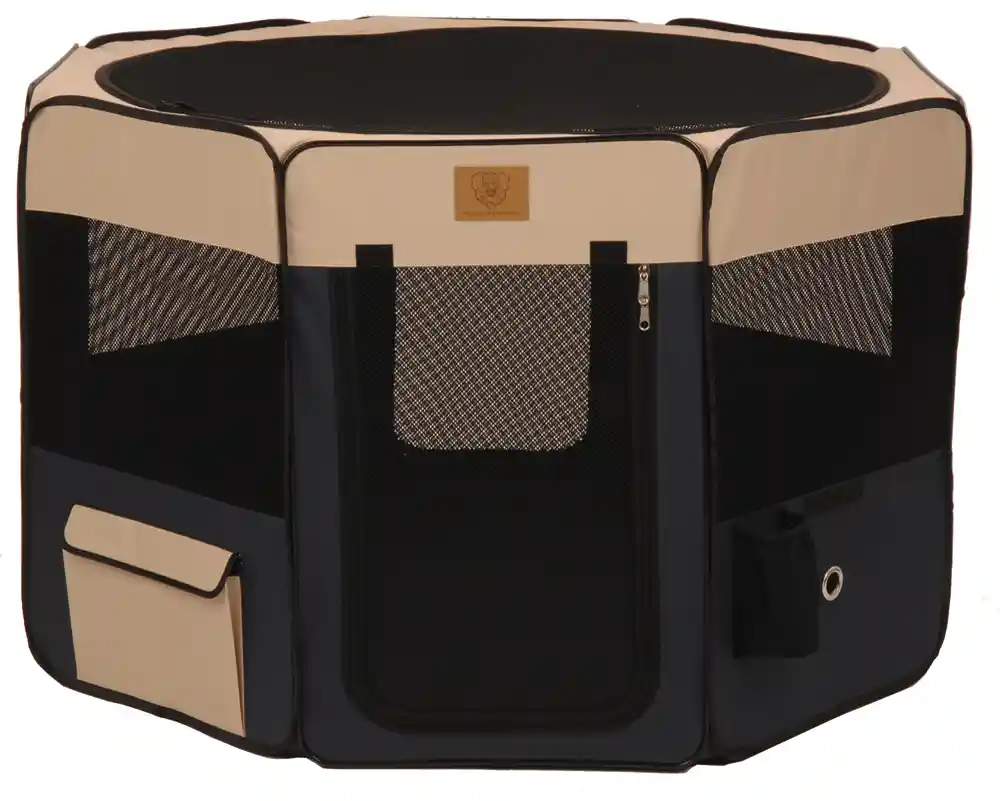 Precision Soft Side Play Yard Navy/tan 46x46x28"
