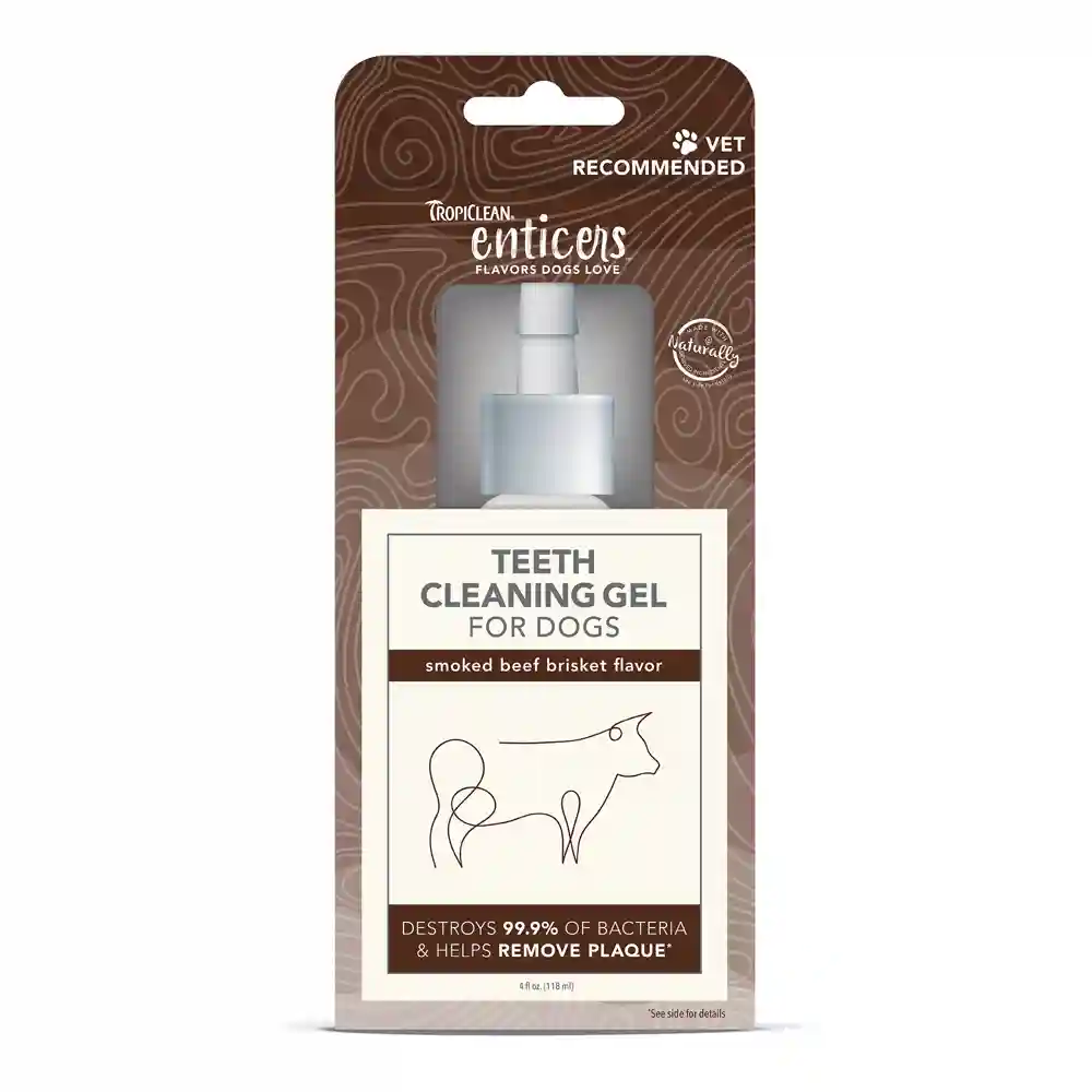 Tropiclean Enticers Beef Brisket Teeth Cleaning Gel 4oz