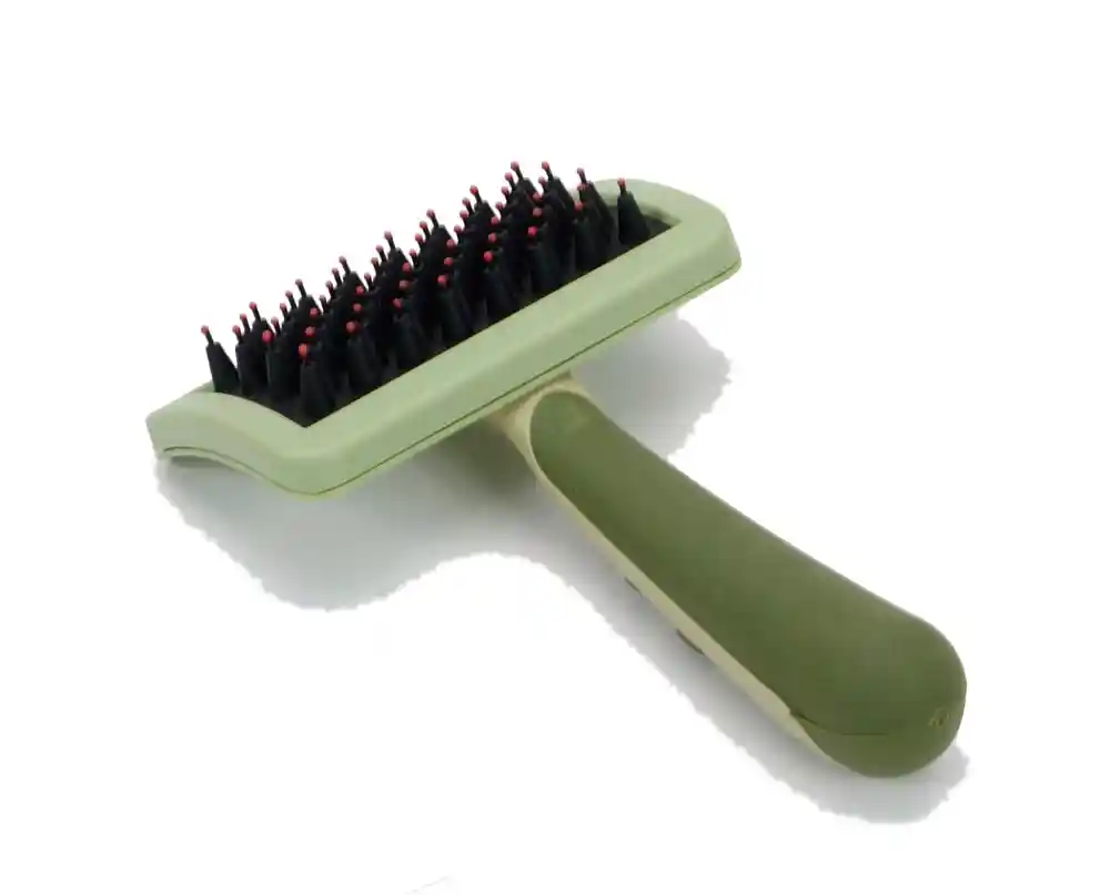 Nylon Coated Tip Dog Brush For Shorthaired Breeds, No Color, One Size