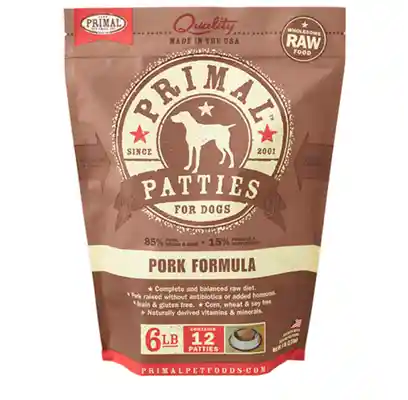 Raw Frozen Canine Pork Formula Nuggets Dog Food 6-lb
