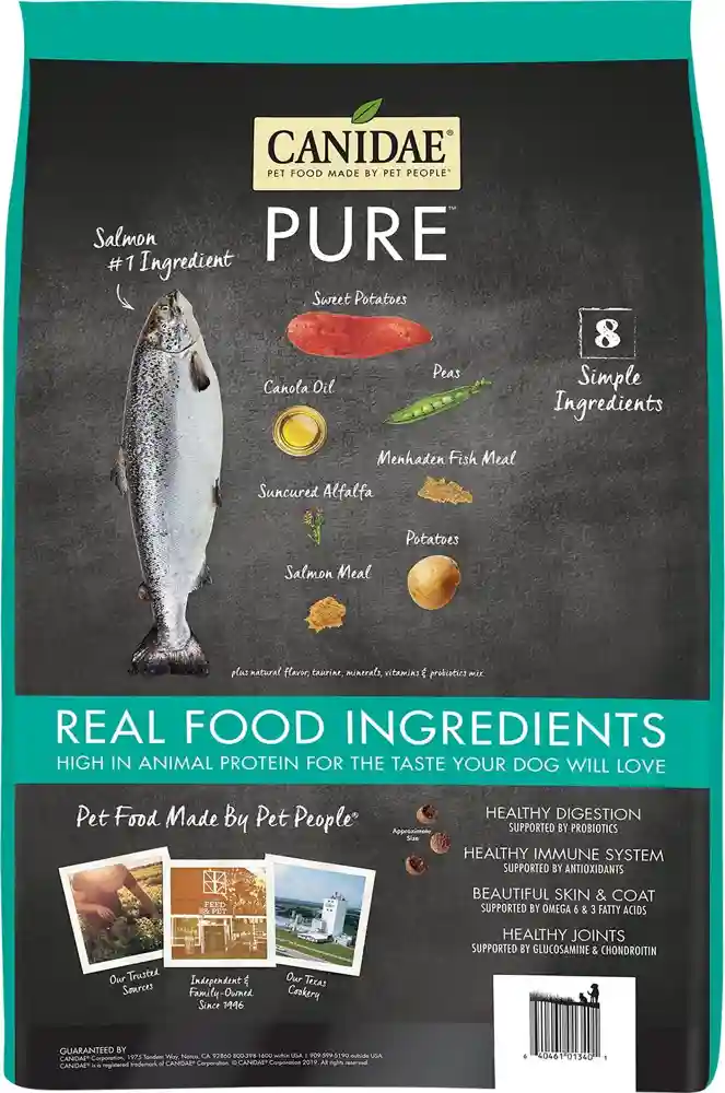 Grain-free Pure Real Salmon & Sweet Potato Recipe Dry Dog Food 12-lb