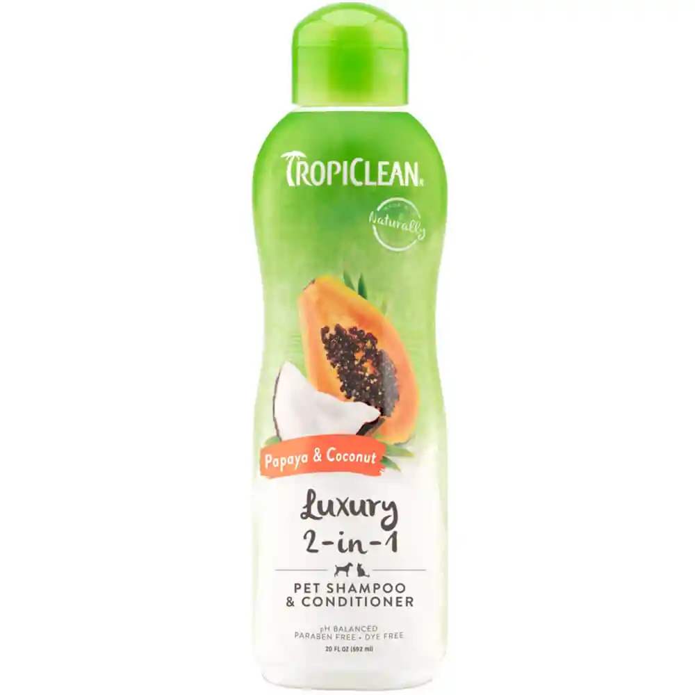 Shampoo & Conditioner Papaya & Coconut Luxury 2-in-1 Cleansing Formula For Dog & Cat 20-oz