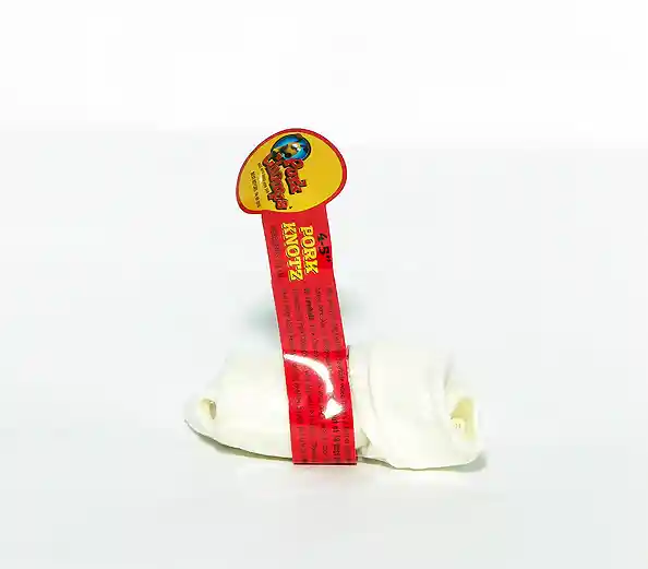Pork Skin Knotted Bone 4-5"