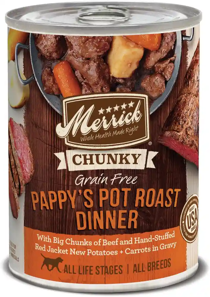 Chunky Grain-free Pappy's Pot Roast Dinner Canned Dog Food 12.7-oz