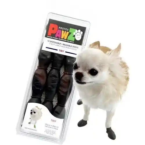 Waterproof Dog Boots, Black, 12 Count Tiny