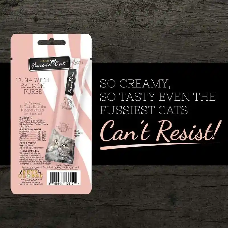 Fussie Cat Tuna Salmon Puree .5-oz 4-ct