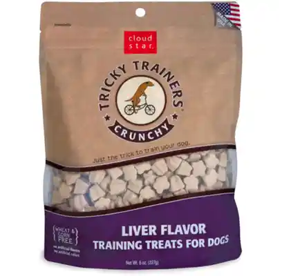 Crunchy Tricky Trainers Liver Dog Treats 8-oz