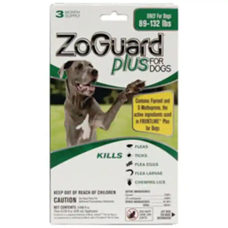 Zoguard Plus For Dogs, 89-132lbs, 3 Dose
