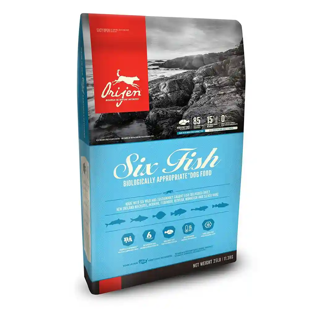 Dry Dog Food, Six Fish, Biologically Appropriate & Grain Free 25-lb