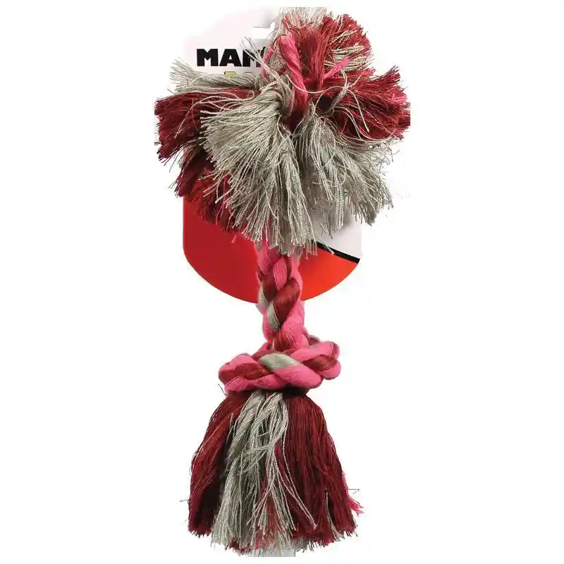 Flossy Chews Cottonblend Color Rope Bone Medium 12"