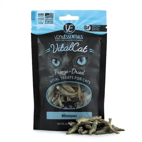 Vital Cat Freeze Dried Grain Free Minnows Cat Treats 0.5-oz