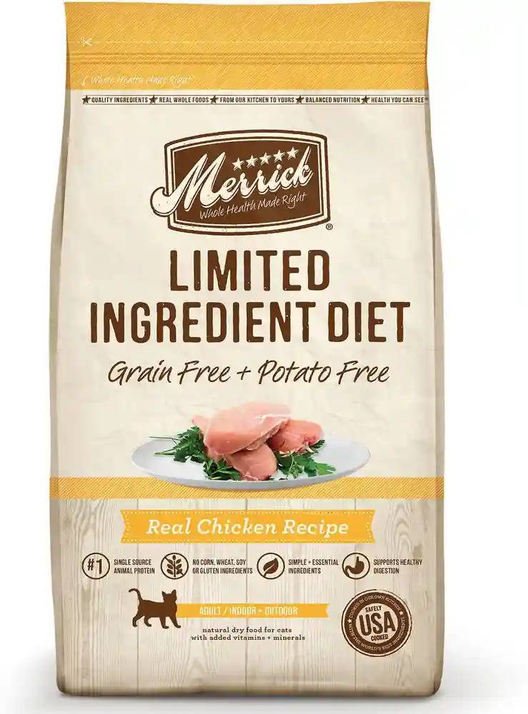 Limited Ingredient Diet Grain Free Real Chicken Recipe Dry Cat Food 4-lb