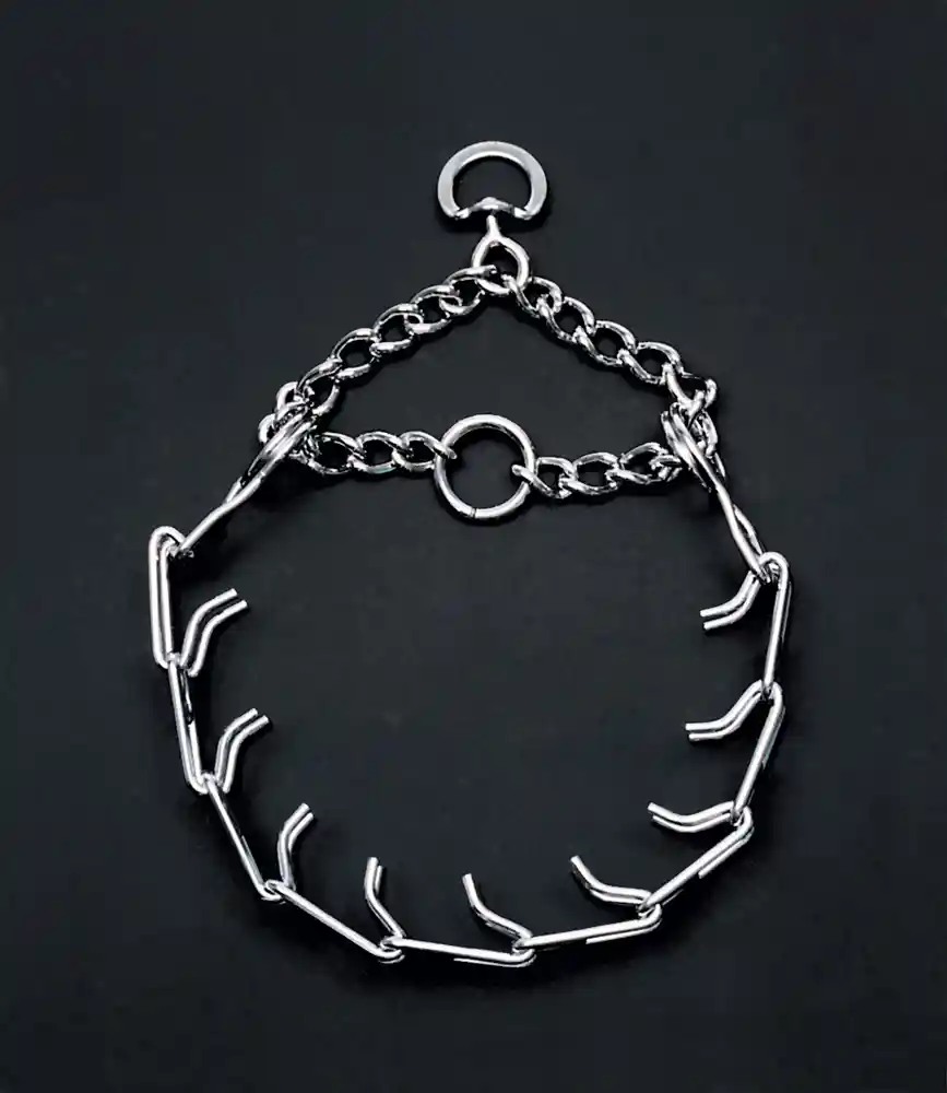 Dog Prong Training Collar, Chrome, 4.0 Mm X 22"