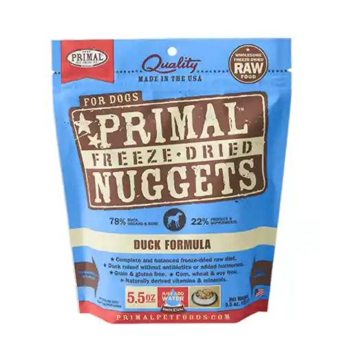 Freeze Dried Nuggets Grain Free Duck Formula Dog Food 5.5-oz