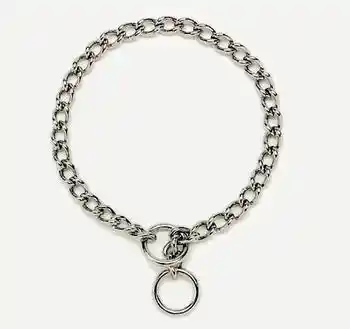Chain Training Dog Collar, Chrome, 2.5 Mm X 22"
