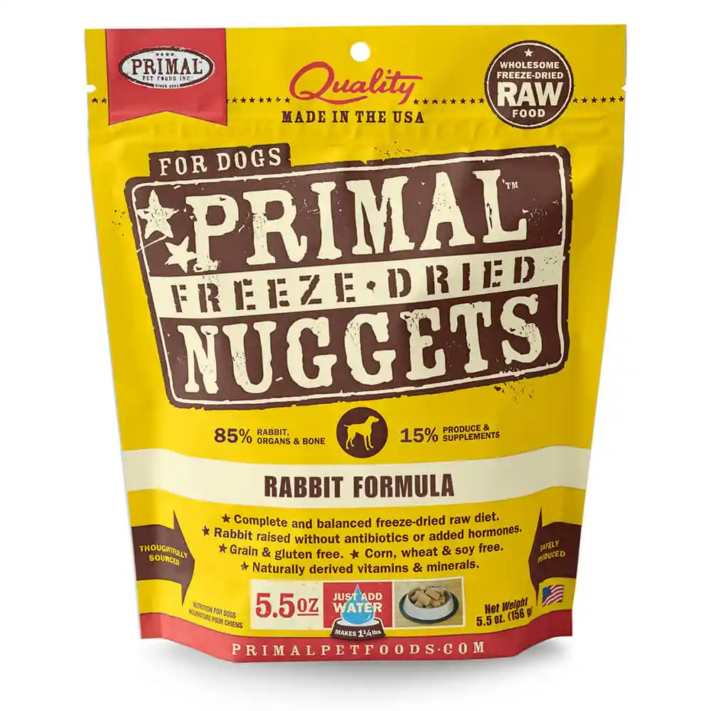 Freeze Dried Nuggets Grain Free Rabbit Formula Dog Food 5.5-oz