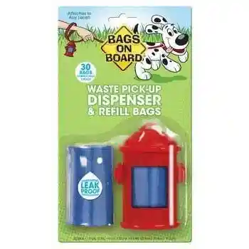Bag On Board Fire Hydrant Dispenser 30 Bags Red