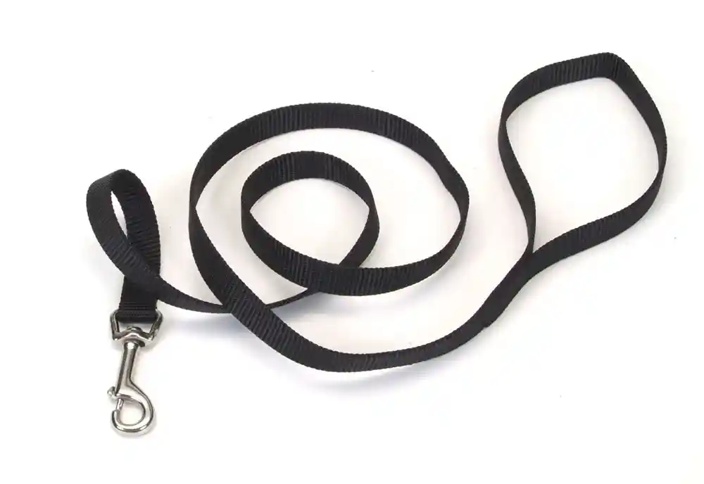 Single-ply Dog Leash, Black, 5/8" X 4'