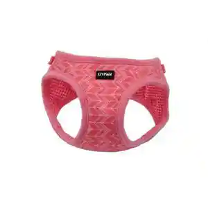 Canvas Dog Harness, Pink Tribal Chevron, 3/8" X 10"-12"
