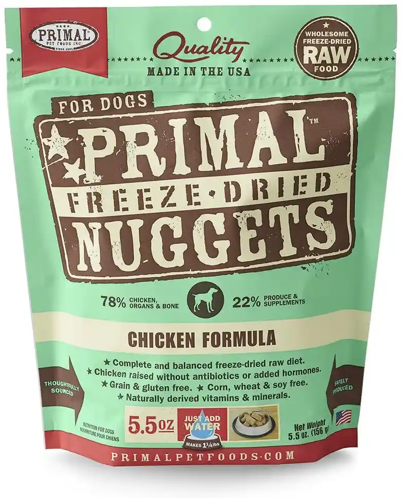 Freeze Dried Nuggets Grain Free Chicken Formula Dog Food 5.5-oz
