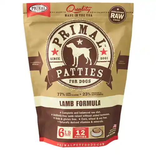 Raw Frozen Canine Lamb Formula Nuggets Dog Food 6-lb