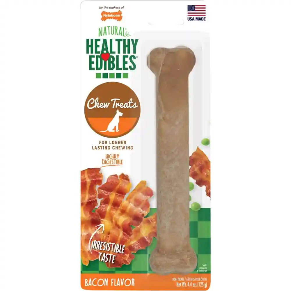Healthy Edibles Bacon Flavored Bone Dog Treat Giant