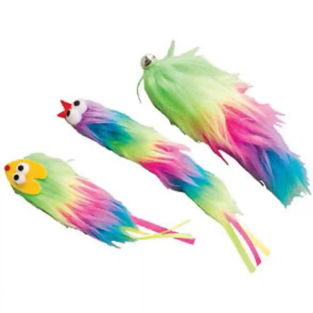 Tie Dye Plush Cat Toy Assorted 5 Inch