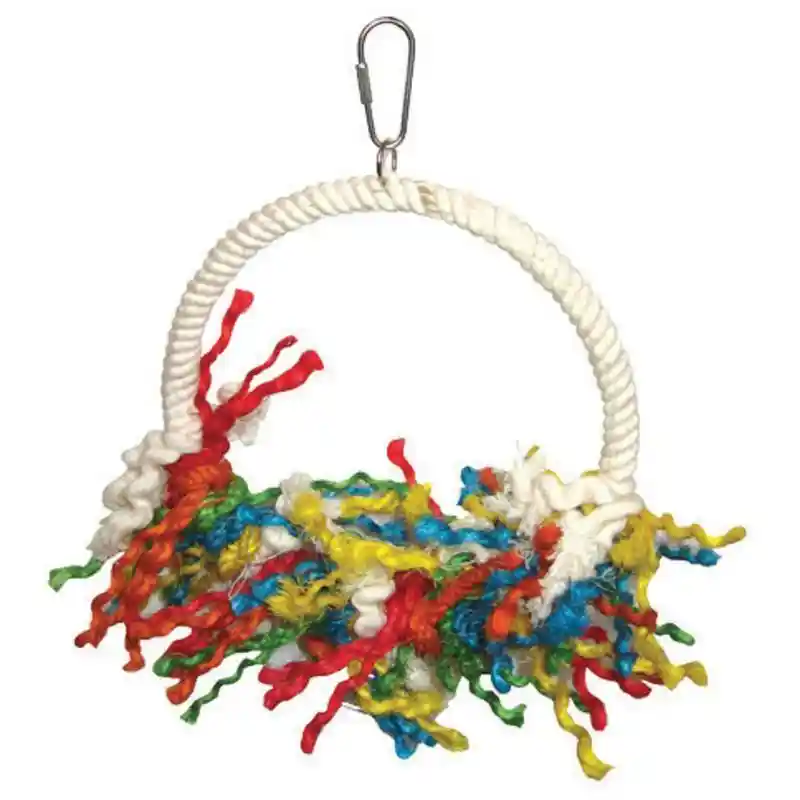 Happy Beaks Rope Preening Swing Bird Toy Assorted 11 X 8 Inch