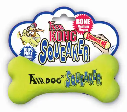 Air Kong Squeaker Bone Medium Yellow