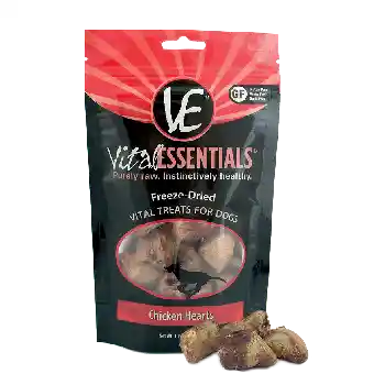 Freeze Dried Chicken Hearts Vital Treats For Dogs 1.9-oz